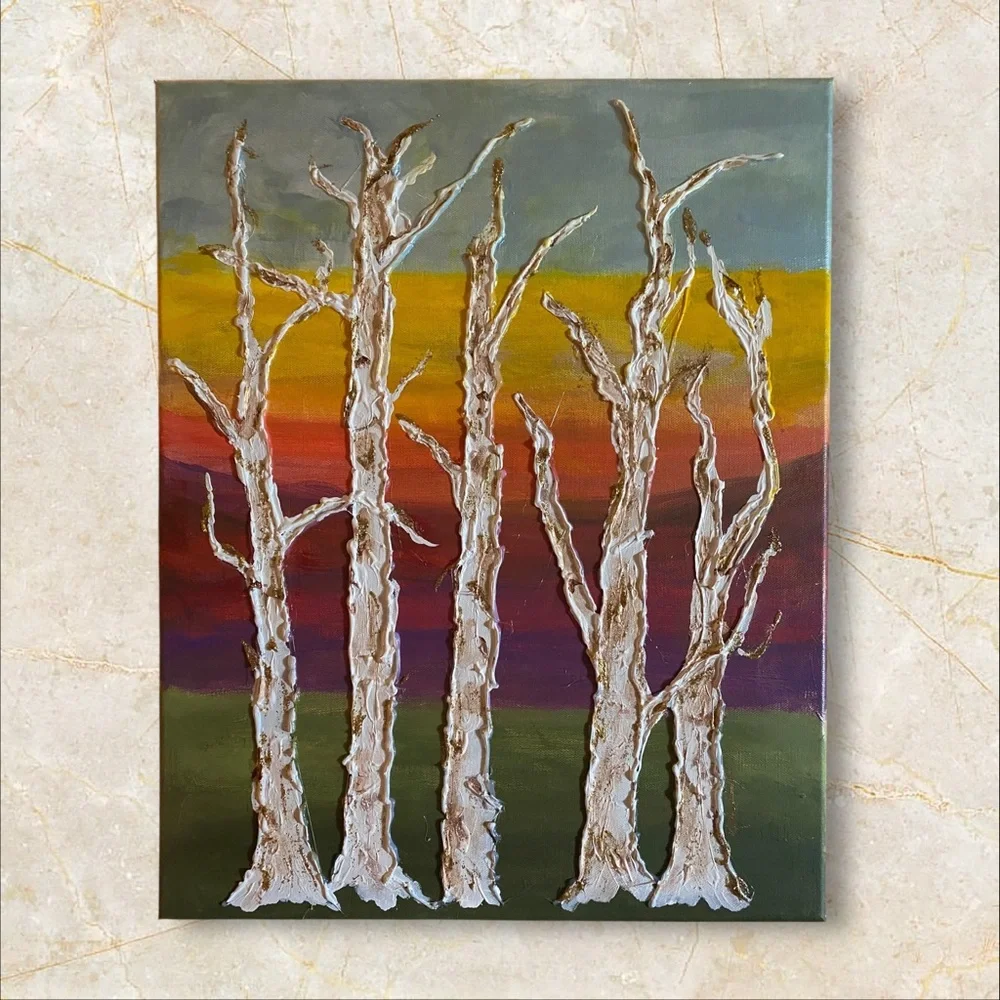 Colorful Abstract Tree Art Canvas - Picture 5 of 7